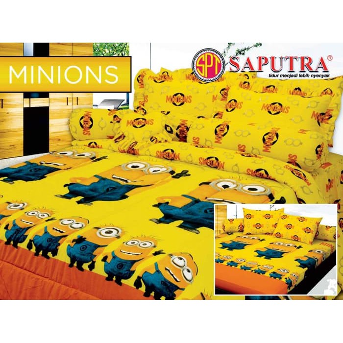 Bedcover Sprei Saputra Minions 180x200