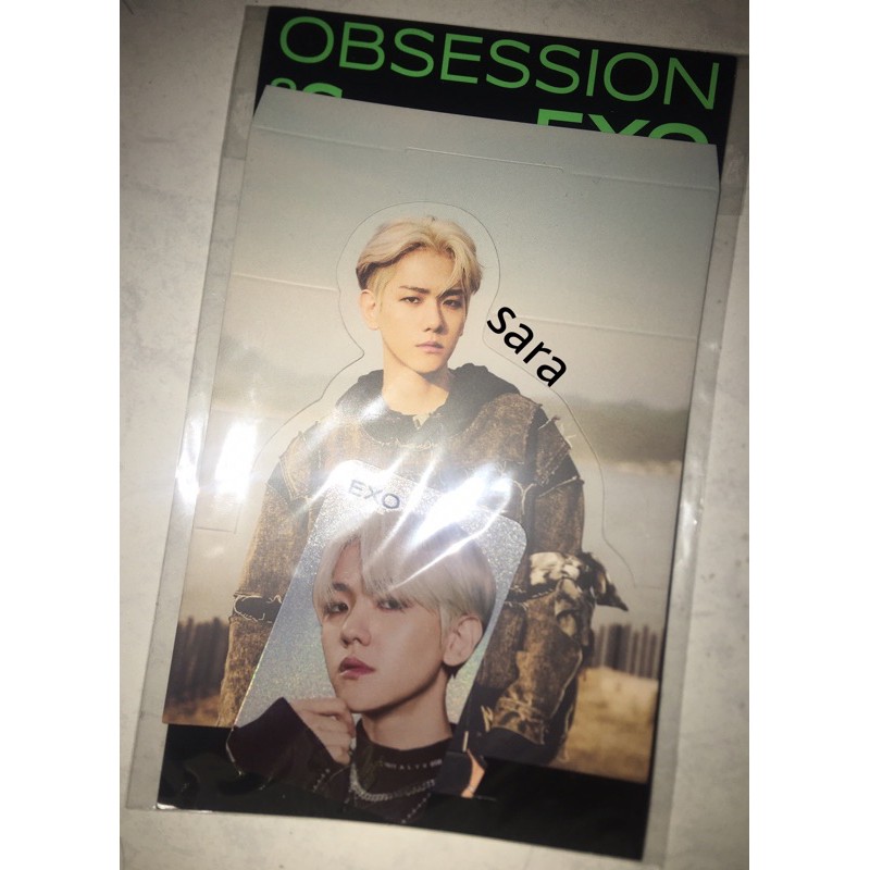 BAEKHYUN HOLO PHOTOCARD + STANDEE EXO OBSESSION