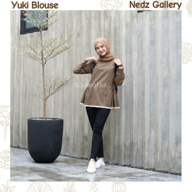 Yuki Bayleaf Blus Premium Blouse Wanita Atasan Renda Baju Blouse Wanita