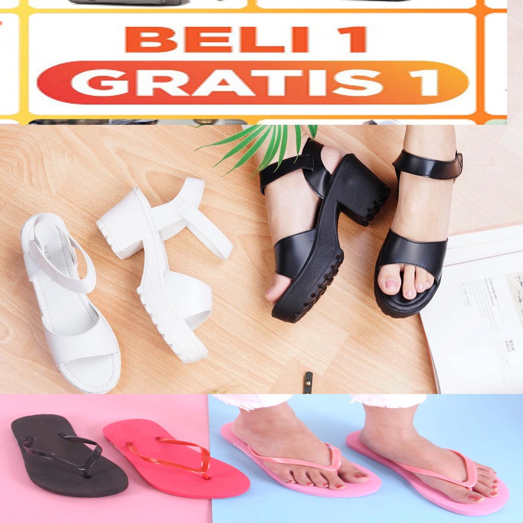 Beli 1 Gratis 1 Wedges Morymony Model SLOP