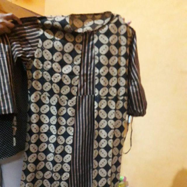 Gamis Batik Manggar Daun Salur Kupu Nadine Gendis Kawung 2608h