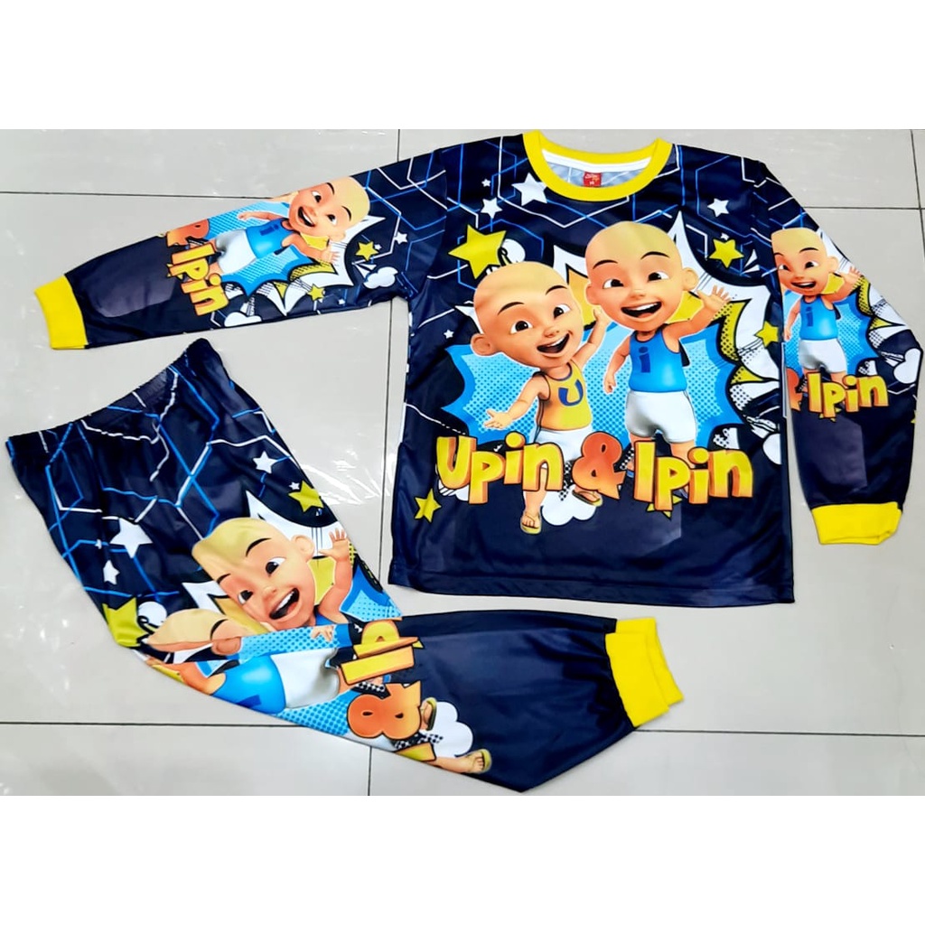 SETELAN UPIN IPIN LENGAN PANJANG | SETTELAN ANAK LAKI LAKI  UPIN IPIN LENGAN PANJANG   SETELAN UPIN 