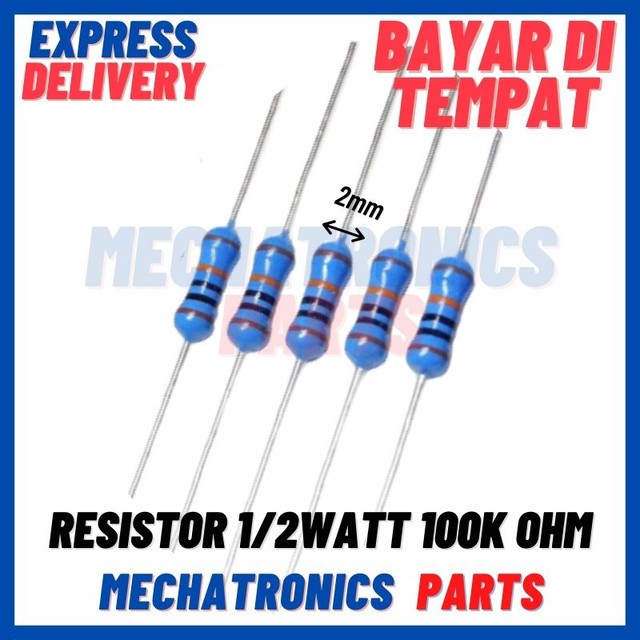 [PAS-9478] RESISTOR 1/2WATT 100K OHM