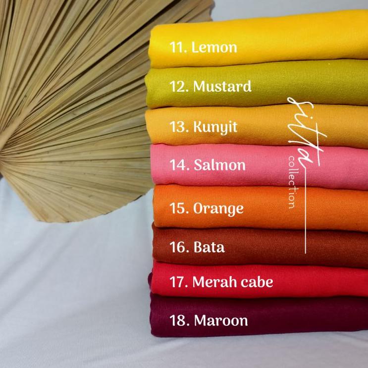 Barang Pilihan.. (PART.2) Hijab Jilbab Instan Pet Antem Bahan Kaos Khadijah Polos Size L Ori By Sitt