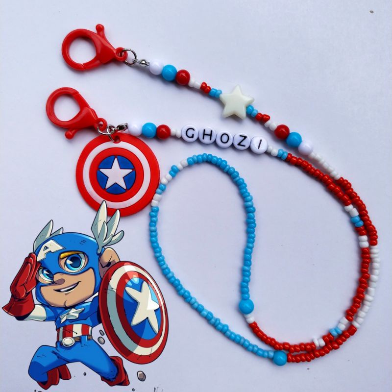 Kalung masker anak laki-laki tema Kapten Amerika Captain America