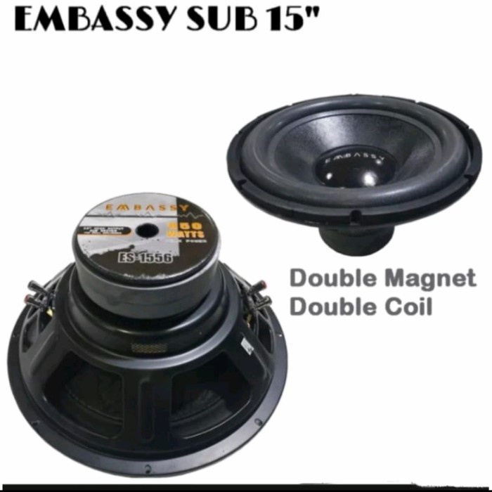 PROMO SPEAKER SUBWOOFER EMBASSY 15 INCH DOUBLE MAGNET DAN DOUBLE COIL