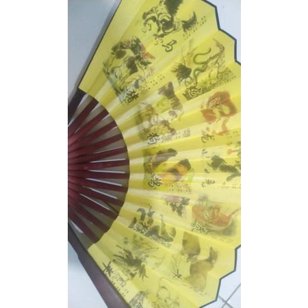 Kipas Kayu Jumbo Pajangan Oriental Import