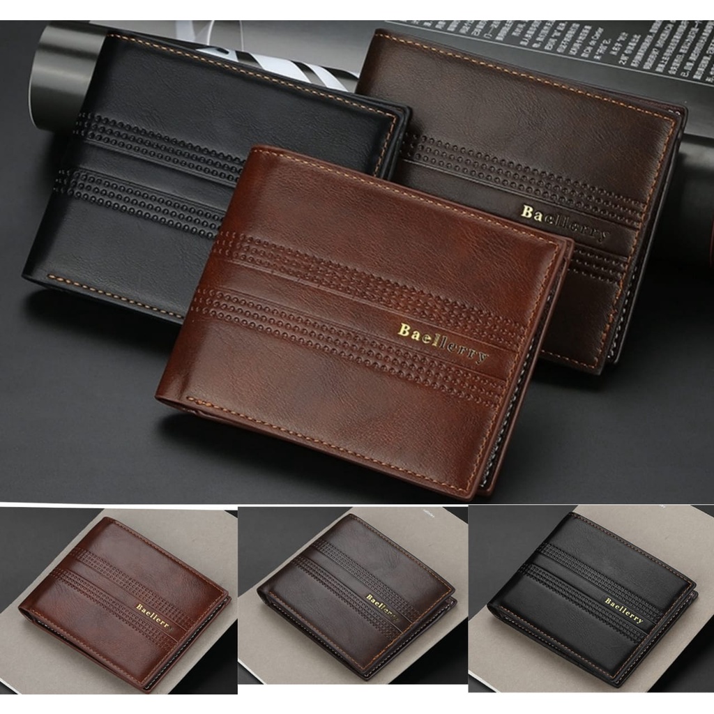 DOMPET IMPORT LIPAT PRIA BAELLERRY ORIGINAL PREMIUM NARDO KULIT SLOT BANYAK KARTU TIPIS KEREN COWOK PENDEK MURAH BATAM BRANDED