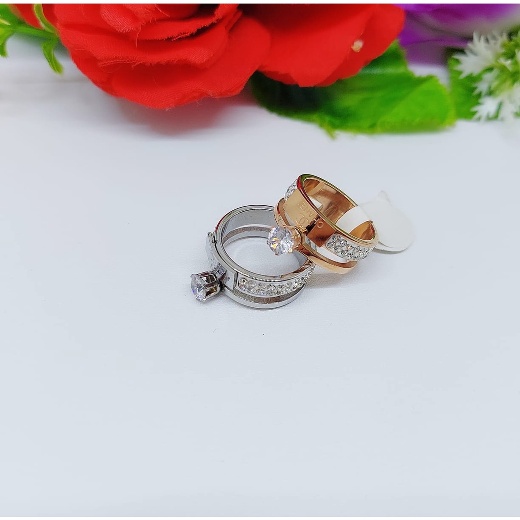 Cincin Titanium Permata 015-017 Terbaru