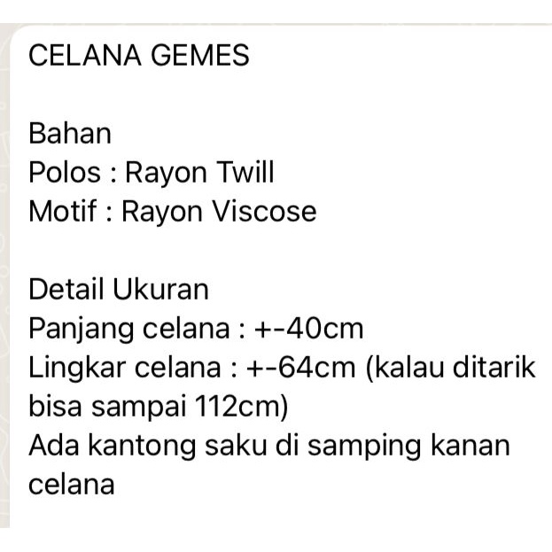 Hot pants wanita Celana Kolor Gemes - Celana santai