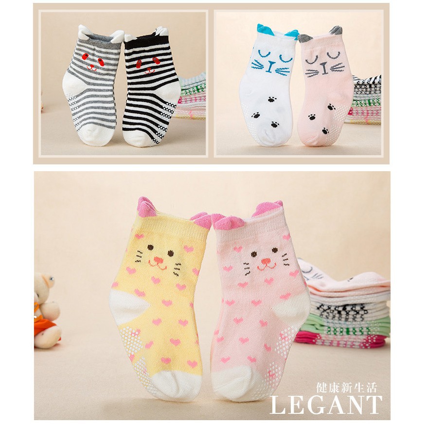 LittleAaron LOVING CAT Kaos Kaki Anak Laki Laki Perempuan 6 bulan - 3 Tahun Import