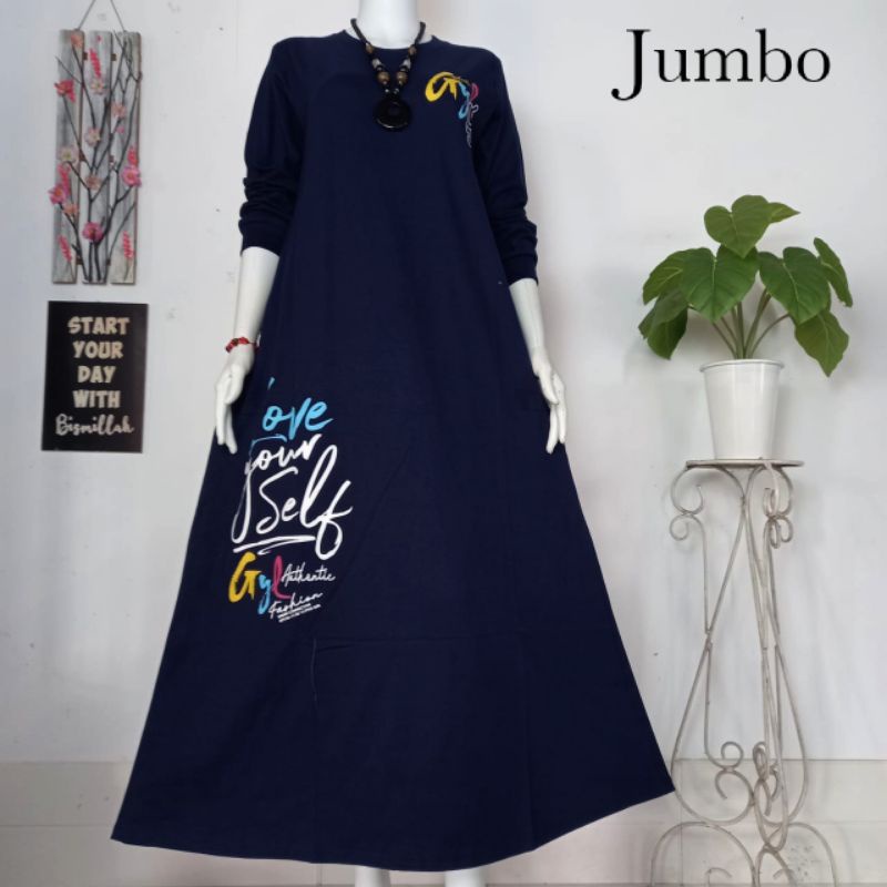 JUMBO GAMIS COMBED TERBARU BEST SELLER OOTD WANITA MASAKINI