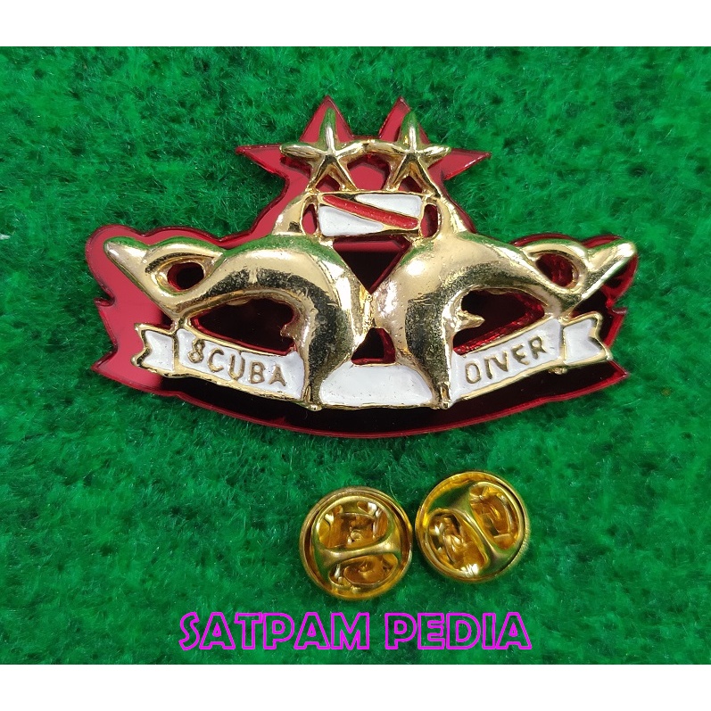 Pin Scuba Diver Bintang Dua Mika - Wing Scuba Diver Mika