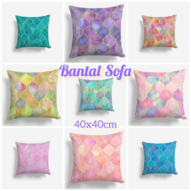 BANTAL SOFA PRINT MOTIF ABSTRAK ARABIC MIDDLE EAST 40X40 CM