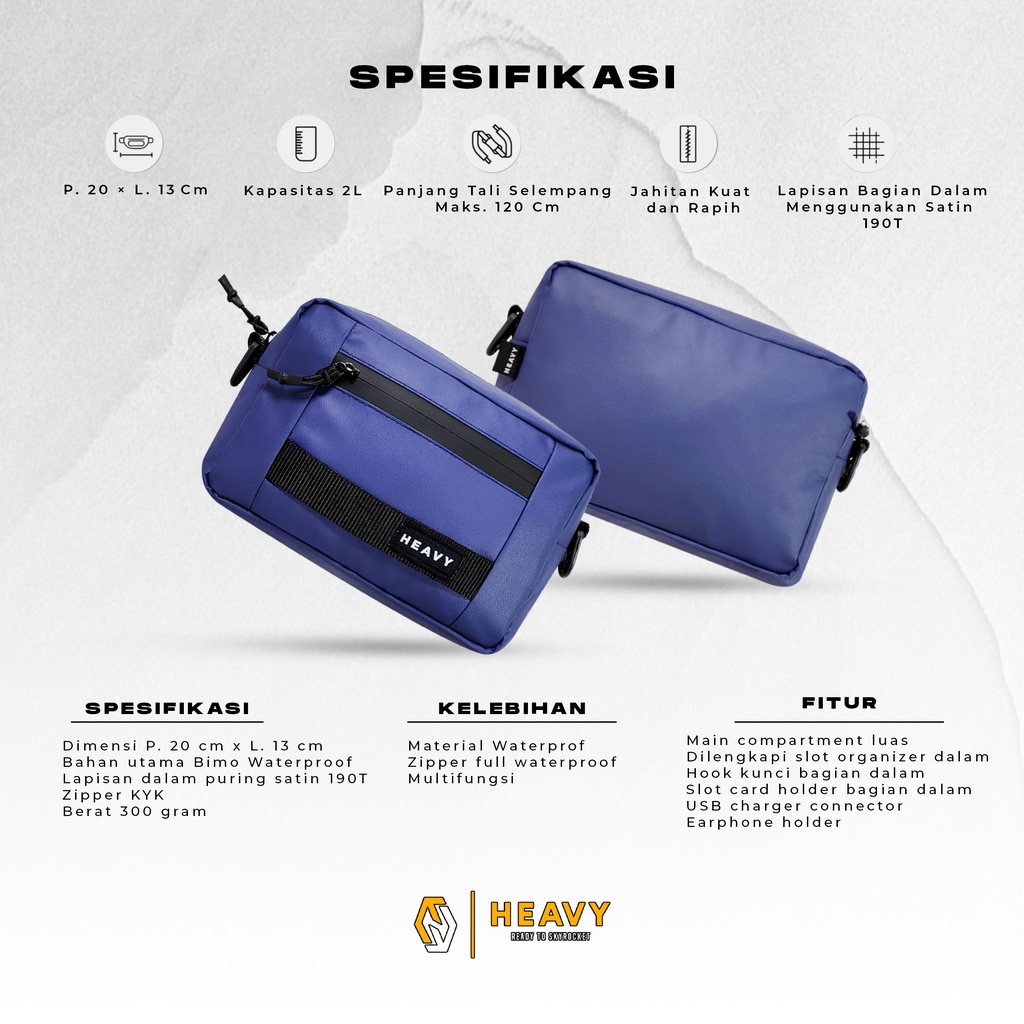 Erinka Official Shop-Tas Handbag Clutch Premium Waterproof - Slingbag - Pouch Bag - Sling Bag Heavy Jiwag Mate Series