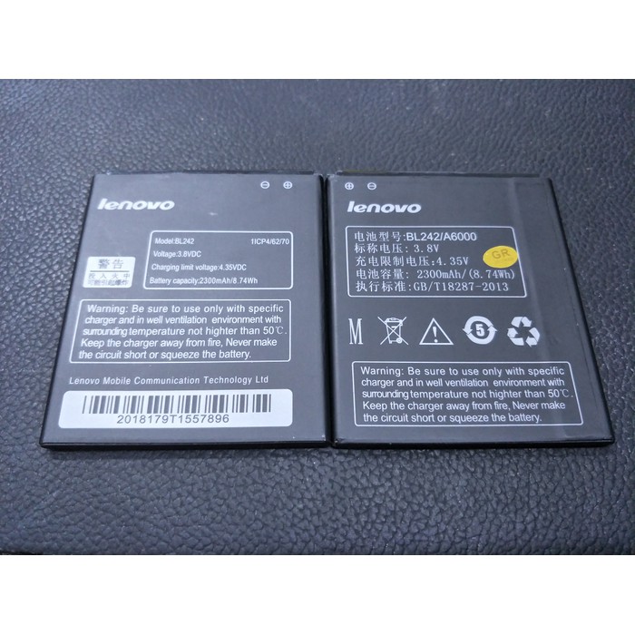 Baterai Batery Original Lenovo BL242 / BL259 A6000 Lemon K3 Vibe A6020