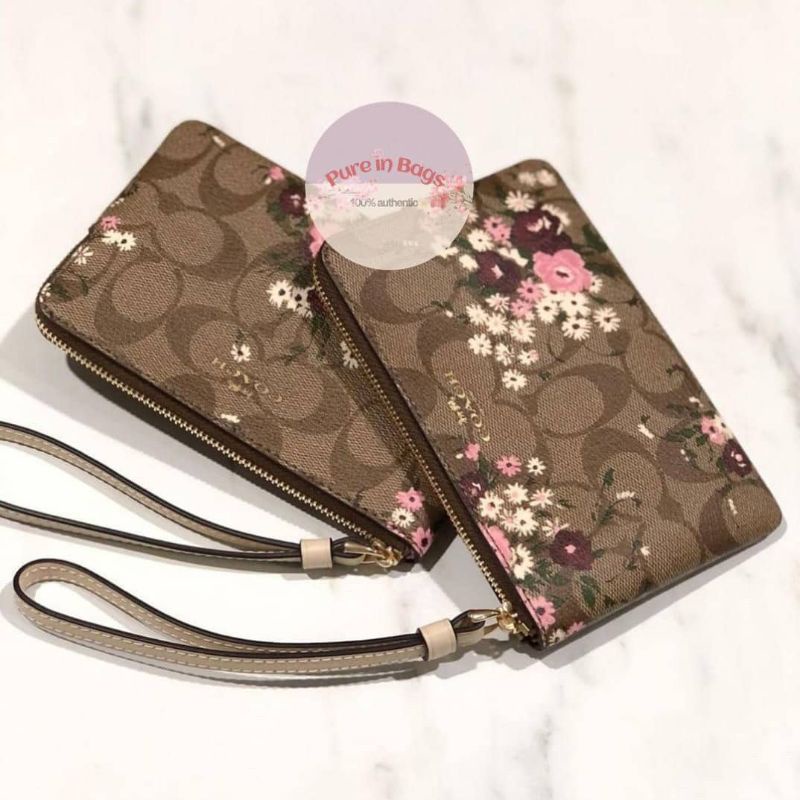 Pouch coach evergreen corner authentic 100% ori outlet