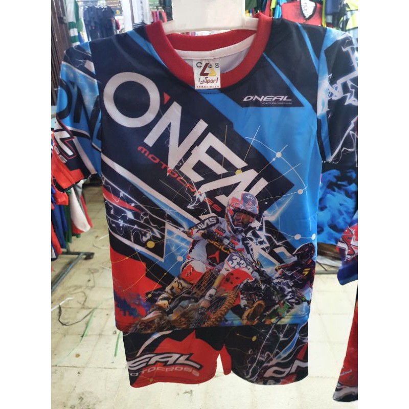 SETELAN BAJU/KAOS ANAK MOTOCROSS BALAP / MOTOR RACING KIDS MURAH