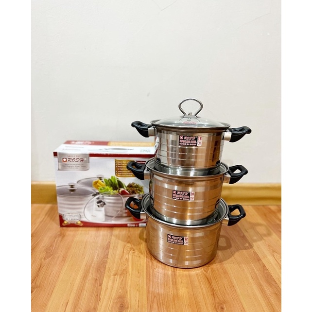 Panci Stainless + Tutup Kaca