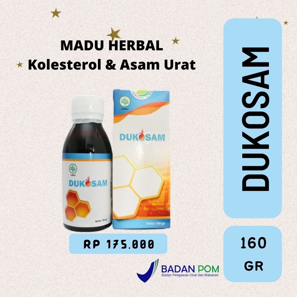 

DUKOSAM - Madu Herbal Untuk penurun klesterol Rematik Asam Urat Sakit Pinggang Jamu Asam Urat Herbal