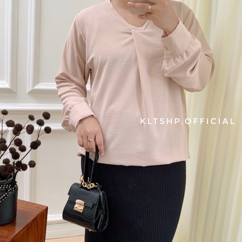 MAUVE BLOUSE CRINKLE PREMIUM // BLOUSE CRINKLE PREMIUM LEHER V