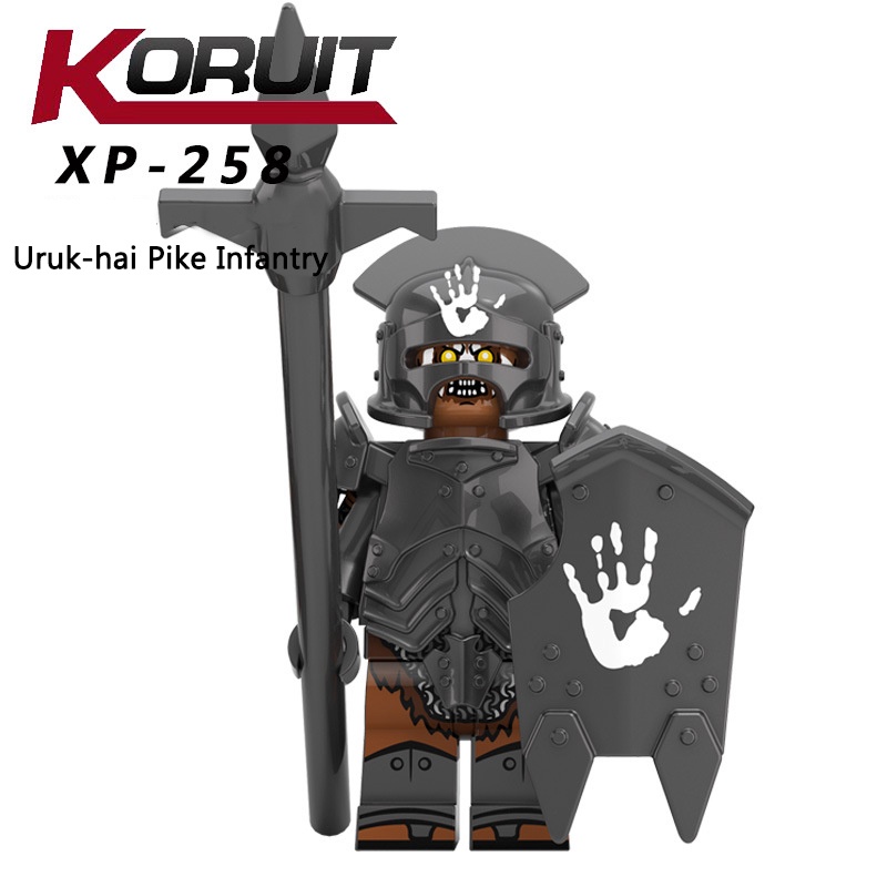 Lord of The Rings Minifigures Uruk-hai Phalanx Commander Heavy Crossbowman Middle Earth Tokoh Tentara Abad Pertengahan