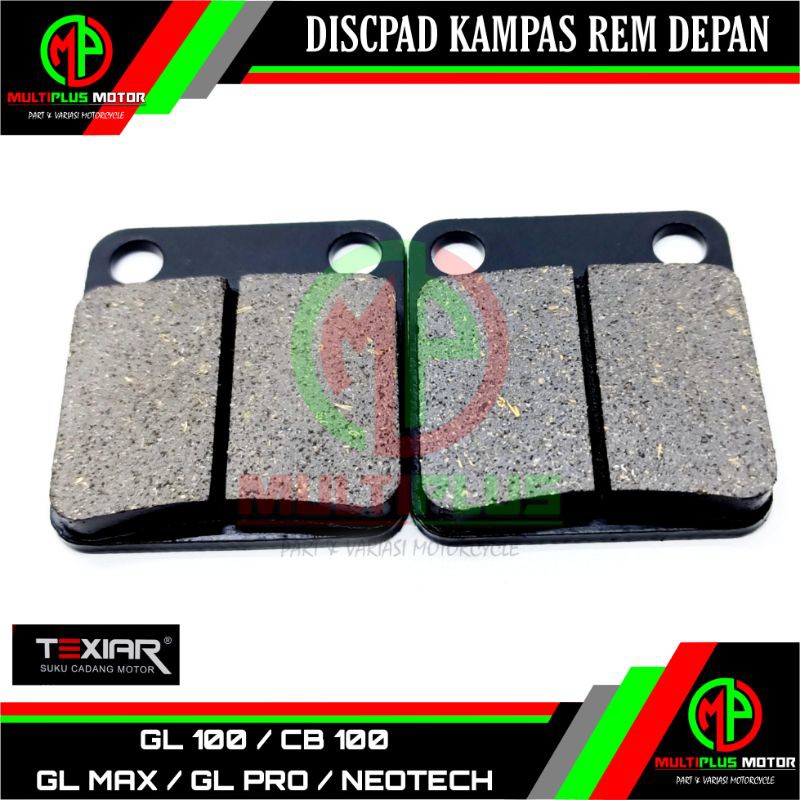 Discpad Dispad Disped depan Kampas rem disc cakram depan GL 100,GL PRO,GL MAX,GL NEOTECH,GL SERIES