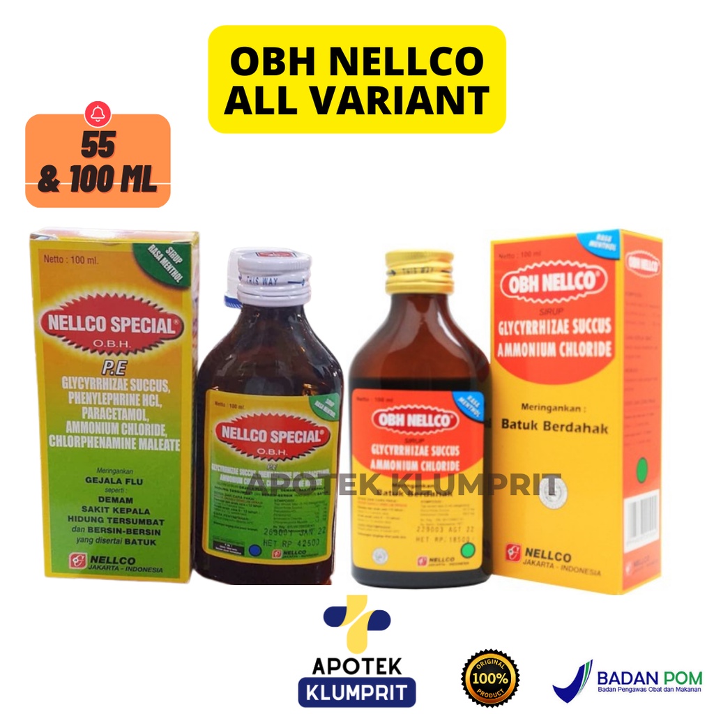 OBH NELLCO / NELLCO SPECIAL / P.E / OBH NELLCO SPECIAL / 55 ML / 100 ML / OBAT BATUK BERDAHAK