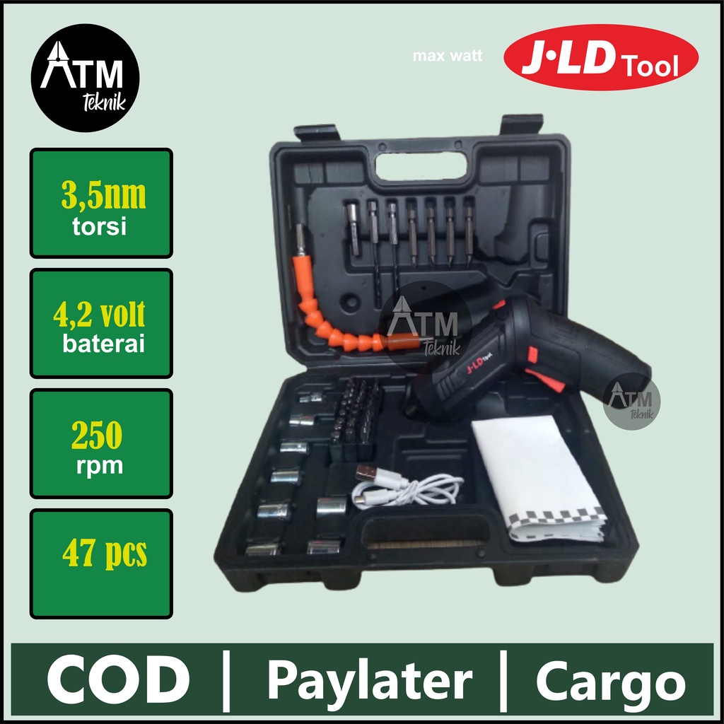 Screwdriver cordless, obeng cas, obeng ces JLD Tool