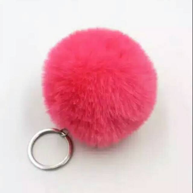 Gantungan Tas / Kunci Bulu Pompom