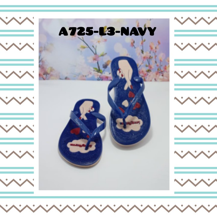 SANDAL IMPORT MODEL FLAT WANITA KASUAL NYAMAN DAN MODIS A725-L3 KARIS 37-41