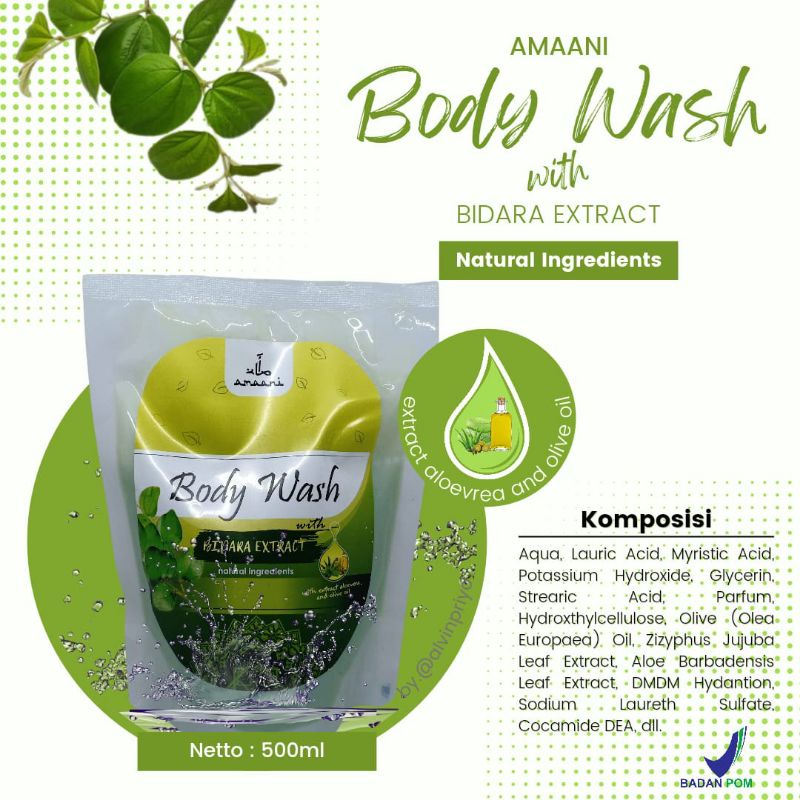 Sabun Bidara BPOM Amaani Body Wash Sabun Herbal  Sabun gatal