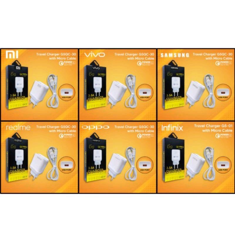 Charger REALME G5QC-30 1USB 3.5A Casan REALME G5QC-30 USB Android Micro Fast Charging