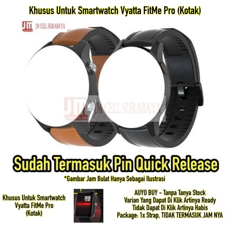 Tali Jam Watch Strap Vyatta FitMe Pro (Kotak) - Hybrid Rubber Kulit