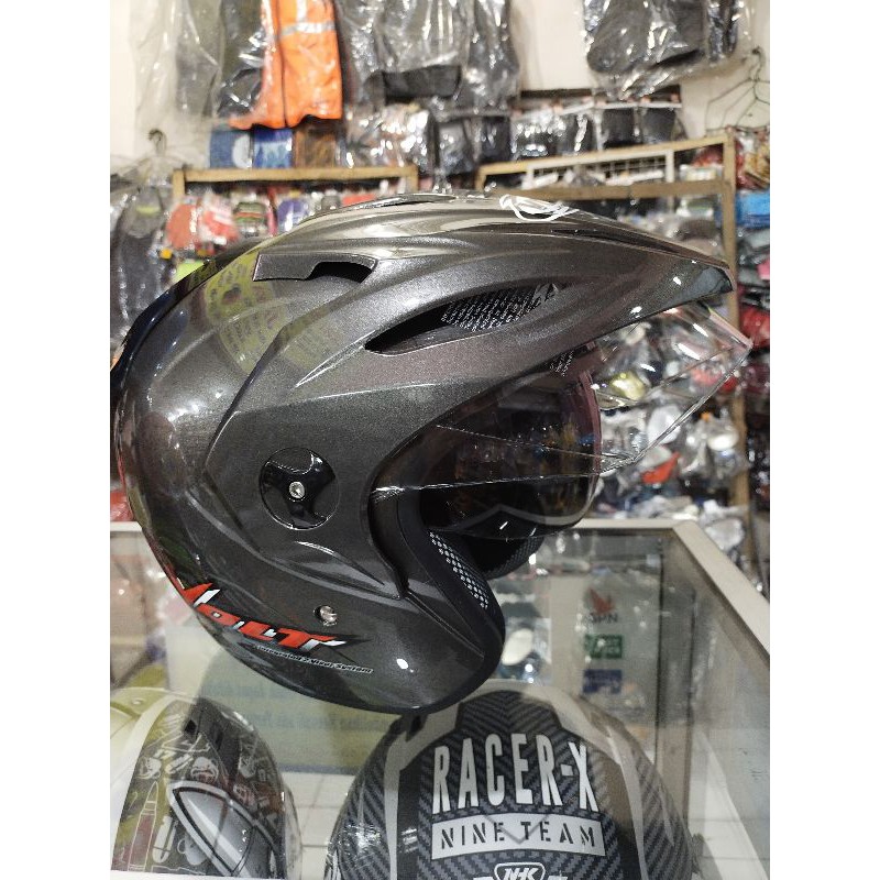 Helm vog volt Gunmetal double visor