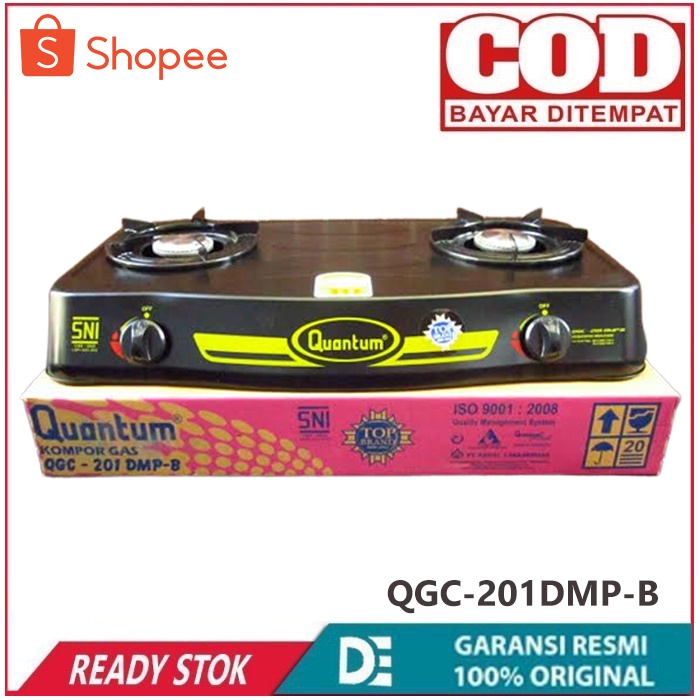 Kompor Gas Quantum QGC-201DMP-B / 201DMPB 2 Tungku Api Biru