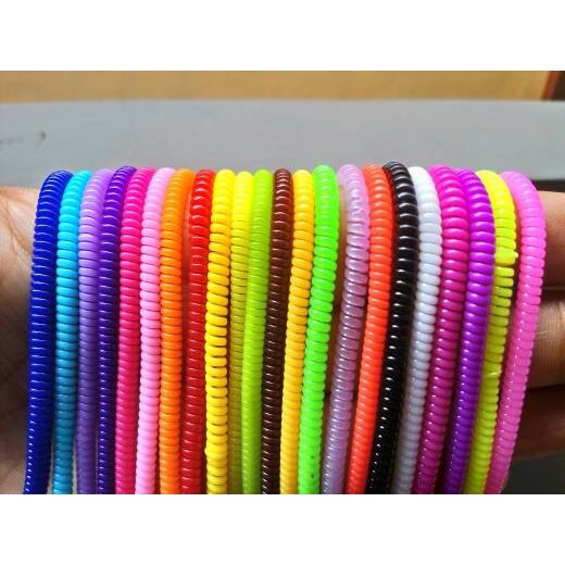 Solid Spiral Pelindung Pelapis Kabel /  1warna cord cable protector / Pelindung Kabel Warna Warni