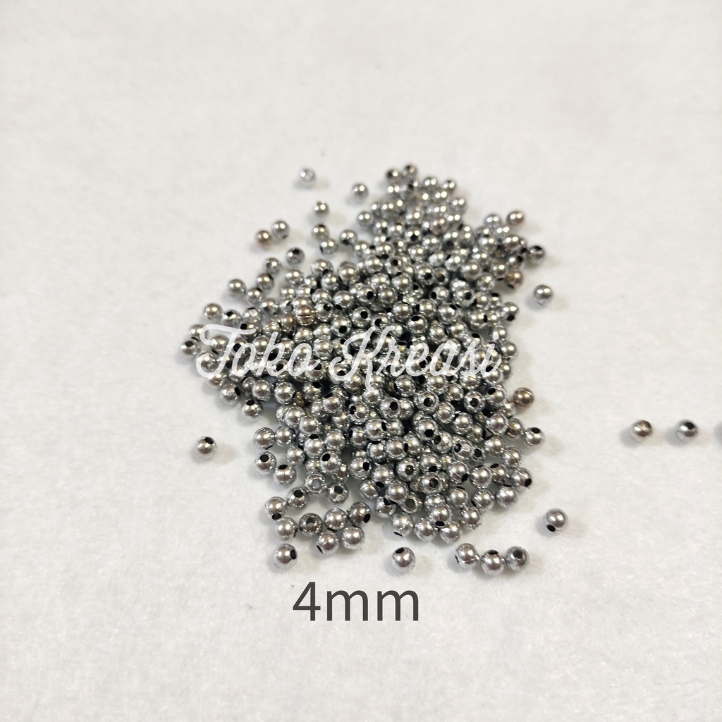 Mote / Manik / Bead Spacer 4mm - 6mm Silver