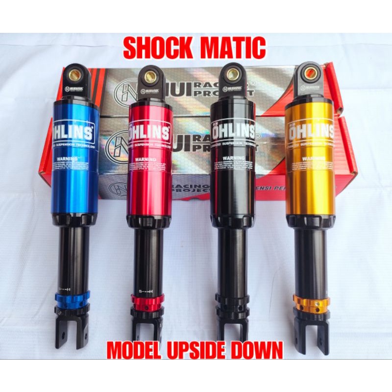 SHOK SHOCK SHOCKBREAKER MODEL UPSIDE DOWN NUI MIO BEAT VARIO XEON SCOOPY MIO J SOUL GT SPIN MIO Z M3 X-RIDE SPIN SKYWAVE NEXT VARIO 110 125 150 OHLINS NUI RACING - SHOCK MODEL UP SIDE DOWN MATIC NUI RACING