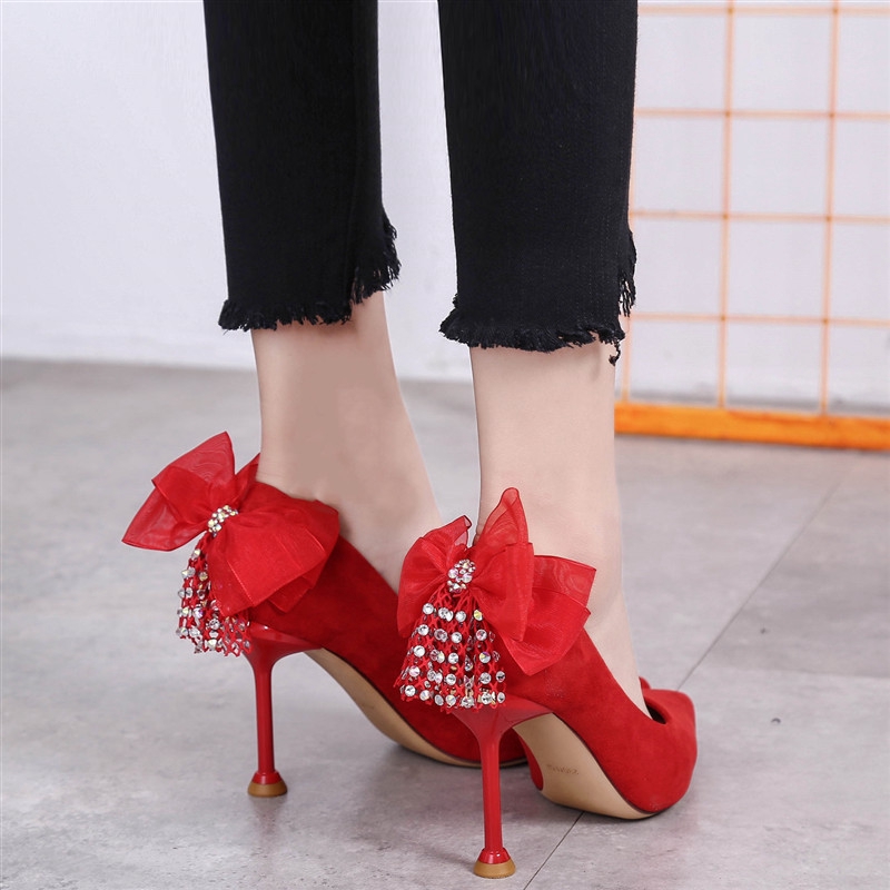 Fashion Heel Shoes With Bows High Heels With Wedding Shoes Wedding