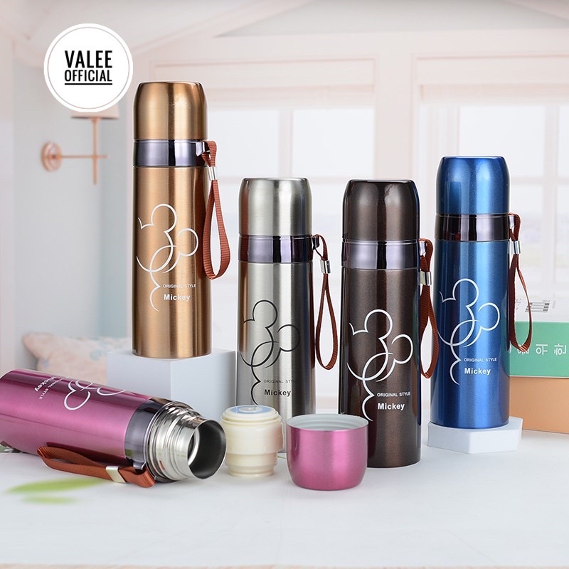 TERMOS STAINLESS STEEL MOTIF KARAKTER THERMOS MICKE MOUSE BERVARIASI WARNA