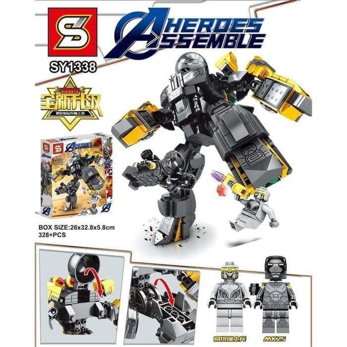 Brick Ironman MK 25 Hulkbuster Super Hero Avengers SY1338 End Game