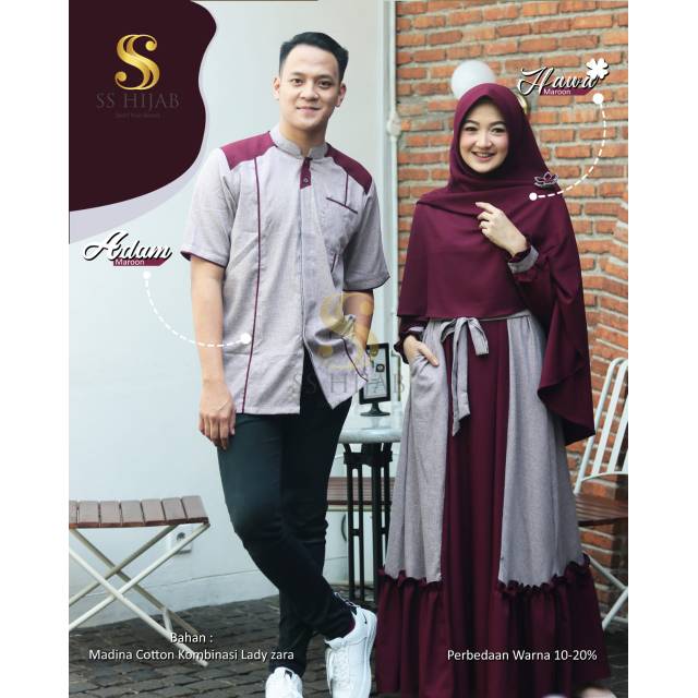Adam Hawa Couple Set by SS Hijab Gamis Syari