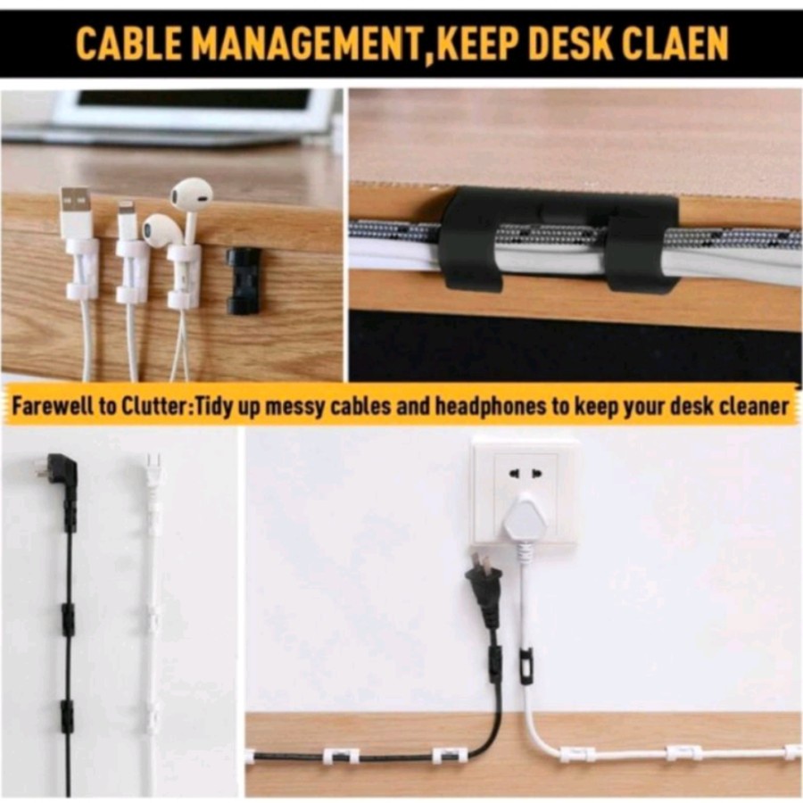 Klip Kabel Tempel Dinding Klem Perapih Kabel Cable Clamp