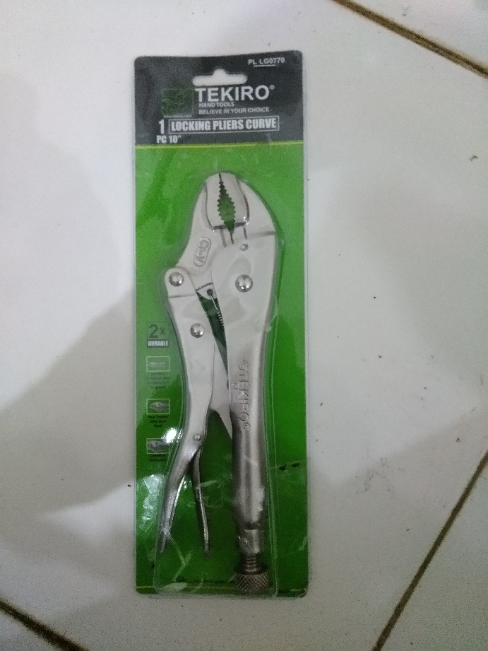 Tekiro Tang Buaya Bengkok / Lurus 10 Inch - Vice Grip Locking 10inch Pliers Tang Jepit 10