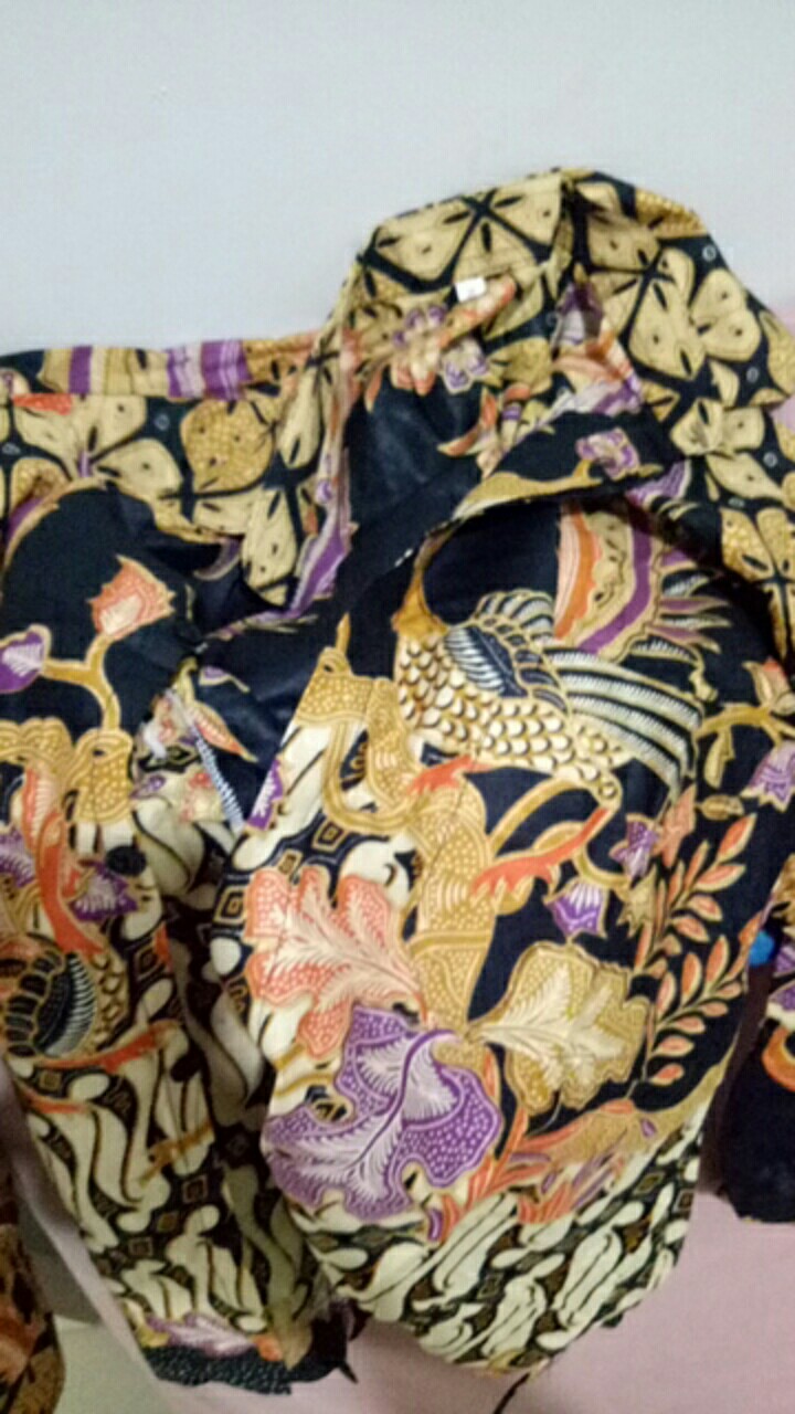 Trolistore Grosir Kemeja Batik Pria Lengan Panjang Kemeja Batik Kerja Motif Parang Cendra