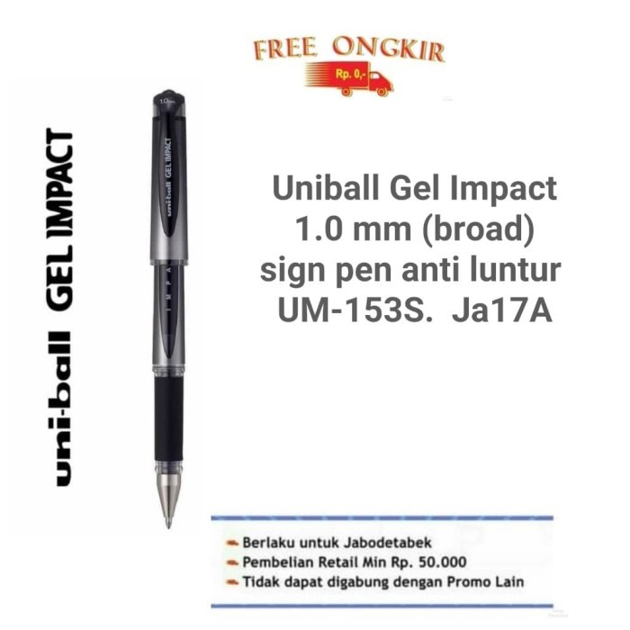 

Lucu Pulpen Tanda Tangan Uniball Gell Impact 1.0 Mm Um- 153S. Black. Ja17A Sale!!!