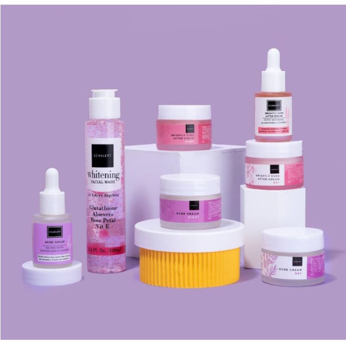 SCARLETT WHITENING SKINCARE - FACE WASH,DAY&NIGHT CREAM,SERUM,MASKER