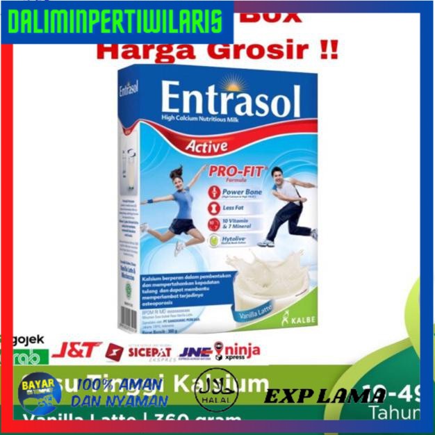 

( BISA COD ) Susu Entrasol Active 350gr Vanila Coklat Moccacino / susu kalsium entrasol active