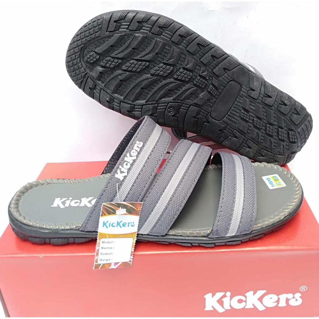 Sandal pria kickers sendal slide original selop casual dewasa slop distro terbaru murah kekinian COD